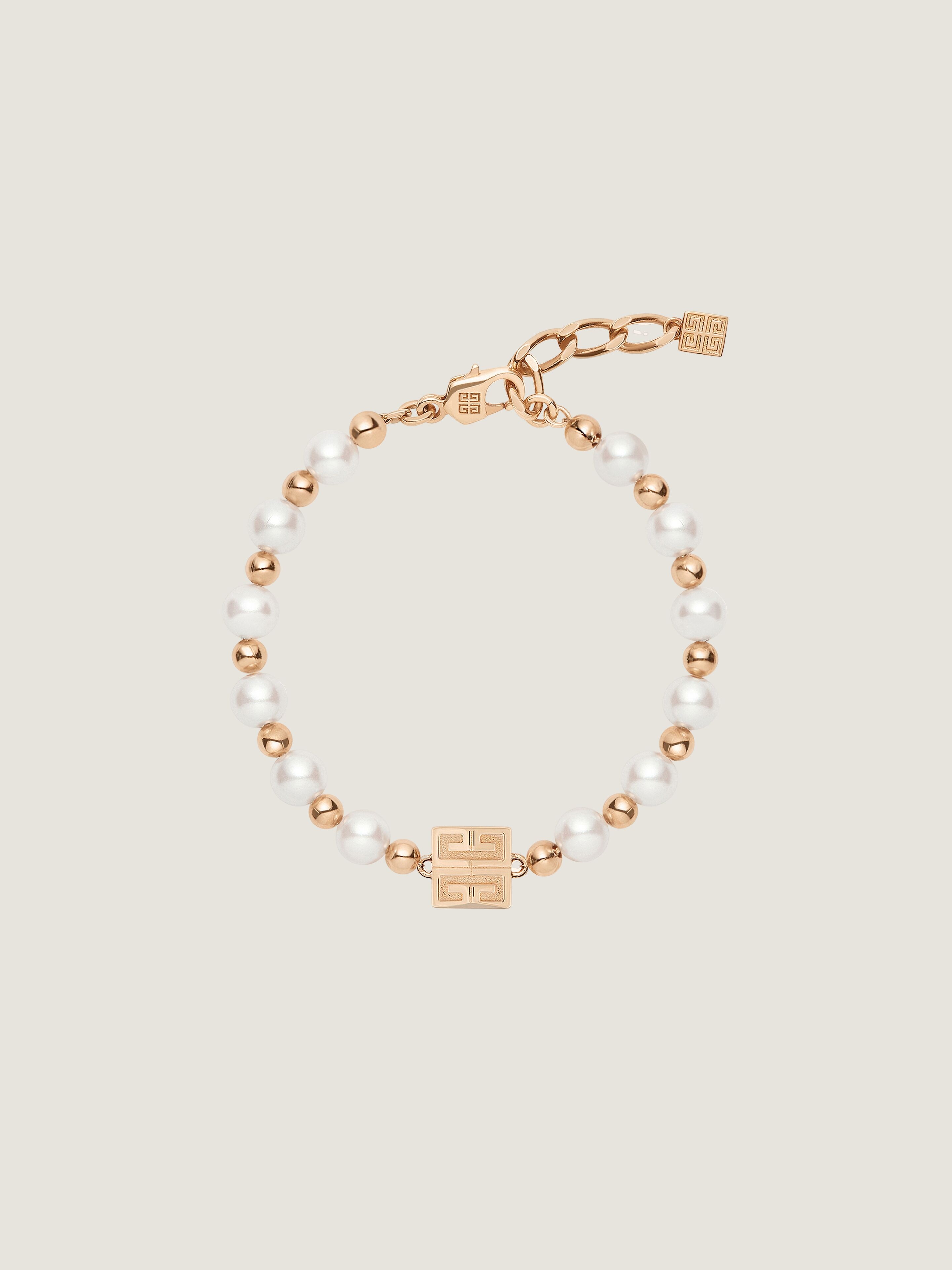 4G bracelet in metal with pearls